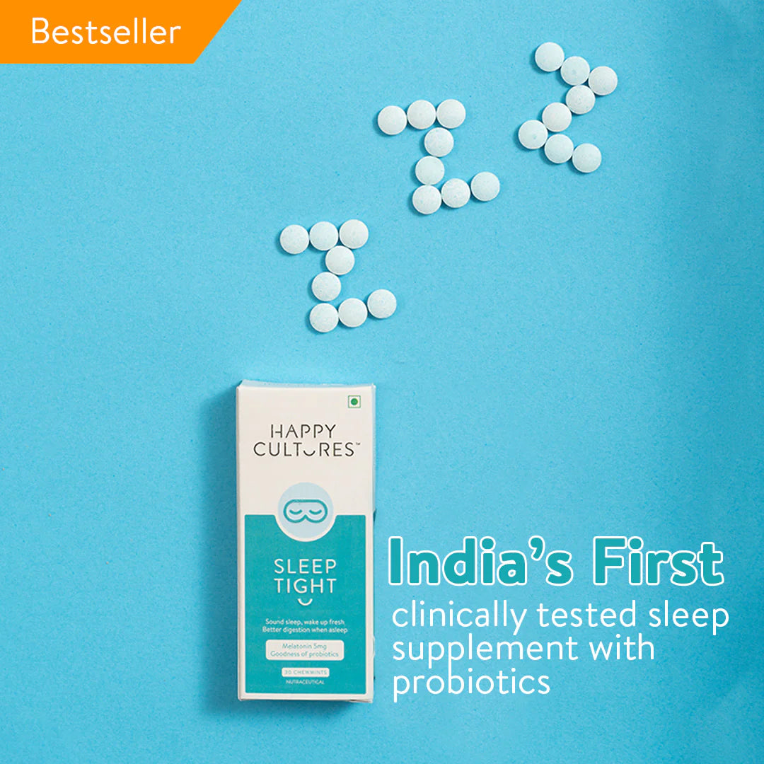 Sleep Tight Melatonin 5Mg & Probiotics ( 60 Chewmints )