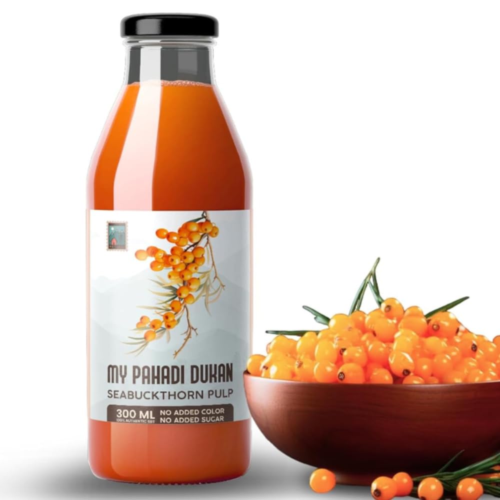 Himalayan Sea Buckthorn Pulp Concentrate 300ml I No Added Sugar | Supports Skin & Heart Health