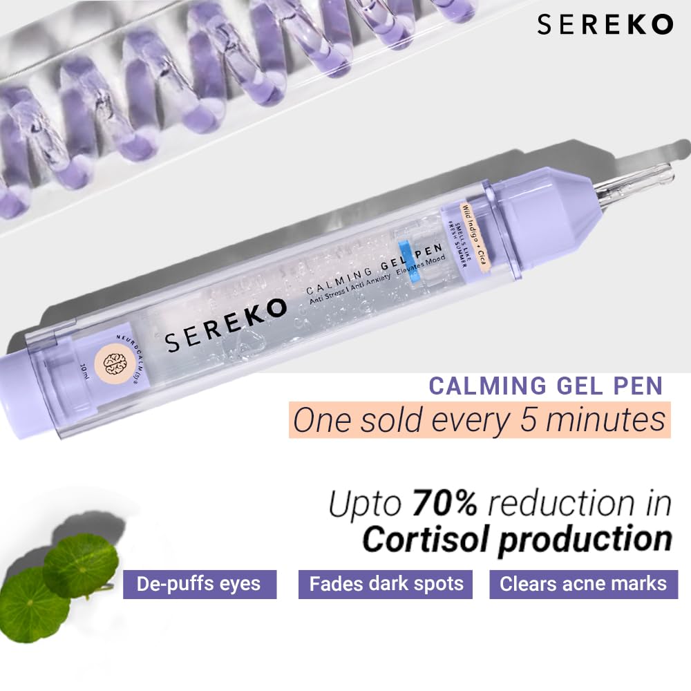 SEREKO Calming Under Eye Gel Pen for Dark Circles, Puffiness & Stress Reduction