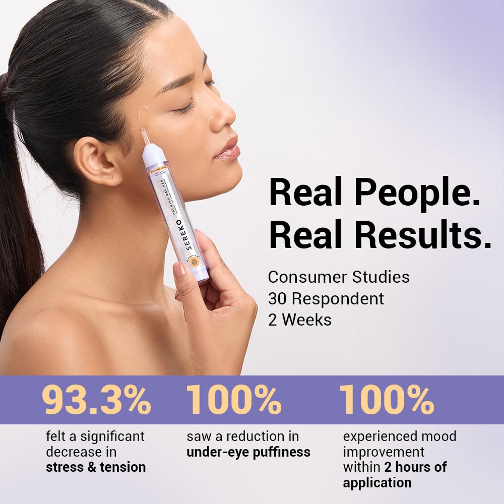SEREKO Calming Under Eye Gel Pen for Dark Circles, Puffiness & Stress Reduction