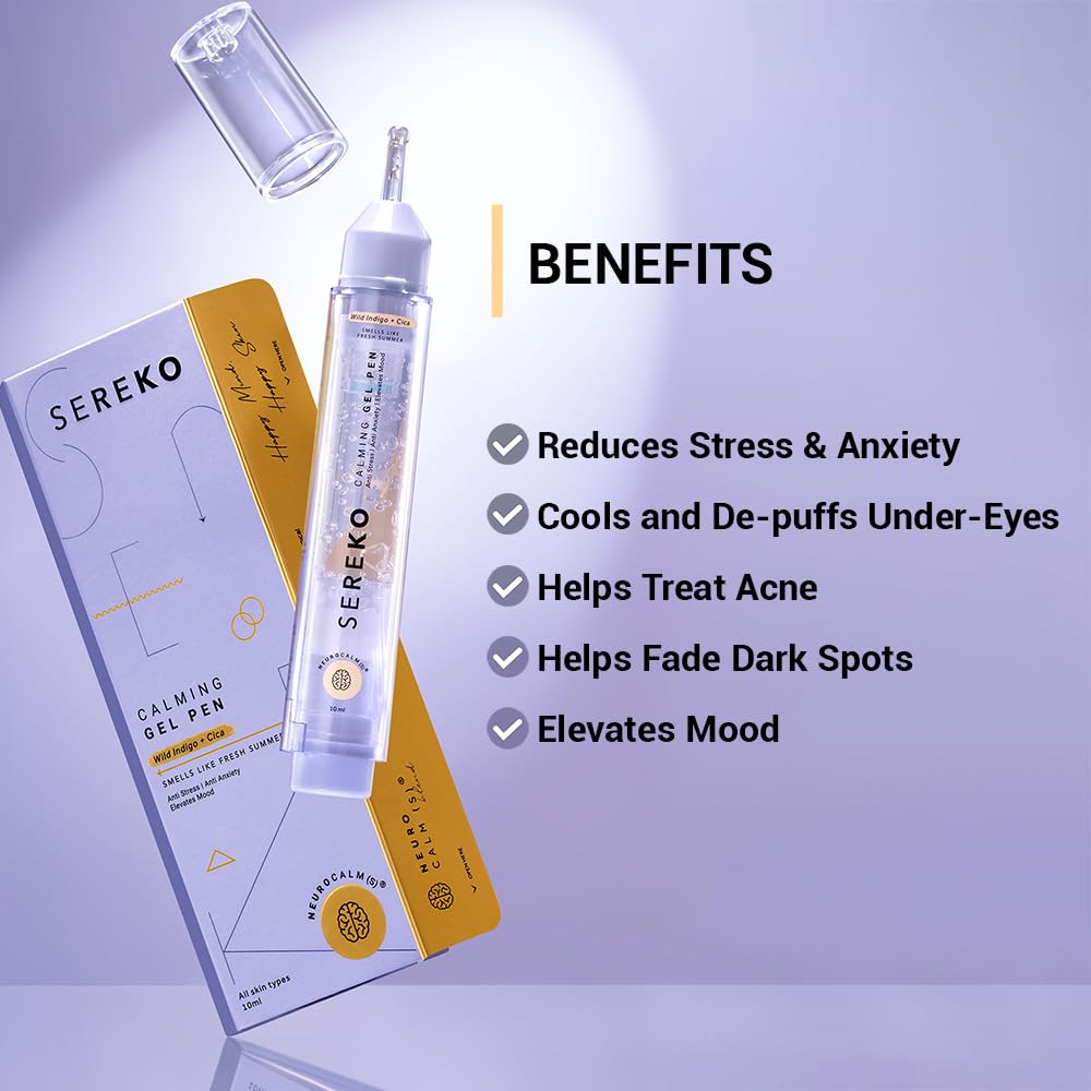 SEREKO Calming Under Eye Gel Pen for Dark Circles, Puffiness & Stress Reduction