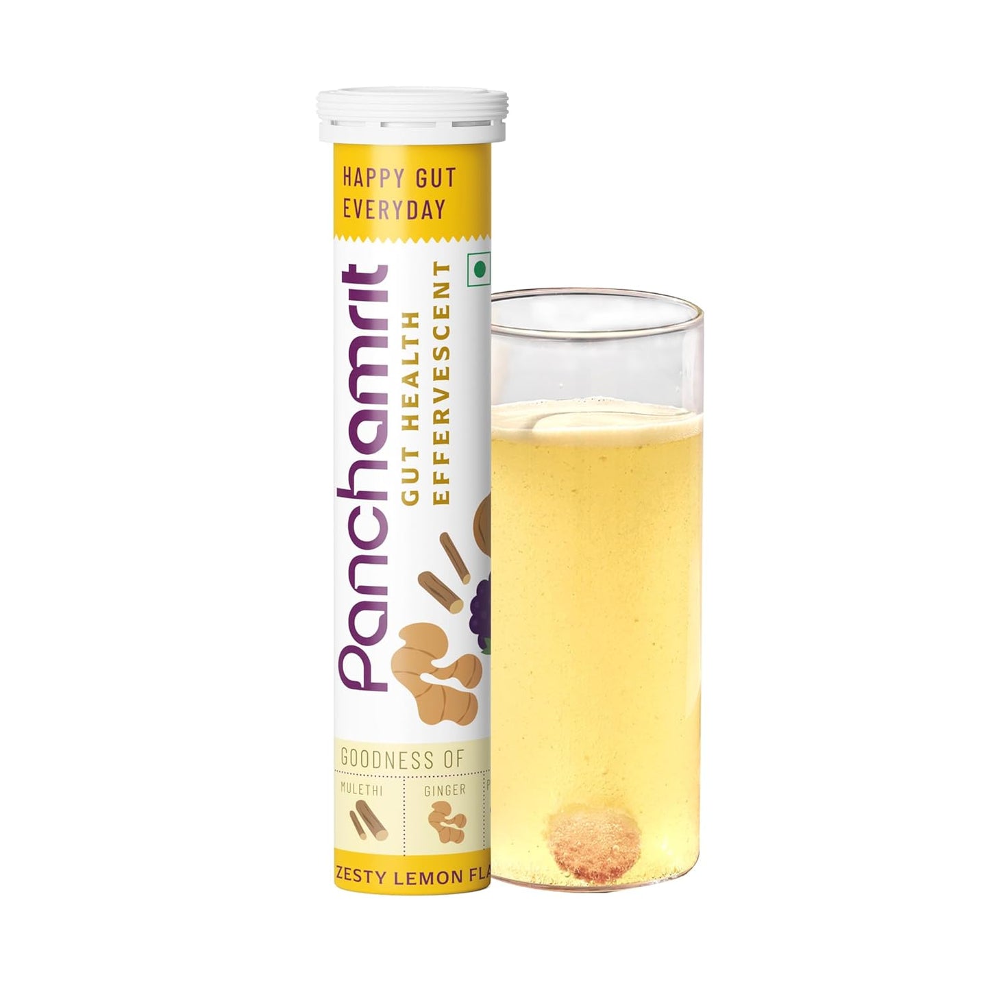Gut Health Effervescent ( 40 Tablets ) With Herbs Mulethi & Ginger