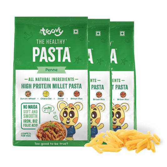 Millet Penne Pasta I Protein & Iron rich | No Maida I No Junk I High Fiber I 350 Gms ( Pack Of 3 )