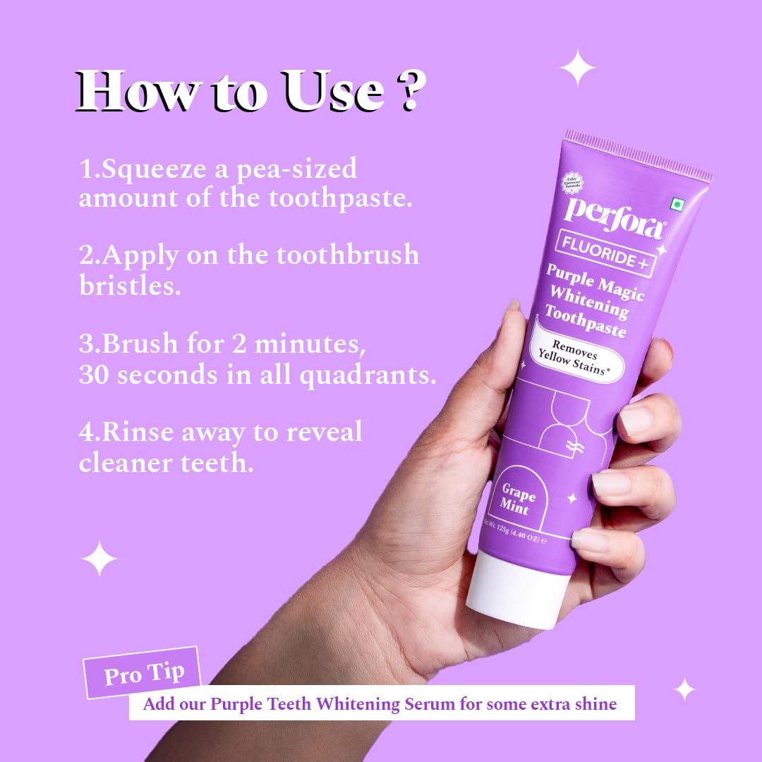 Purple Whitening Toothpaste-125g I v34 Colour Corrector For Teeth