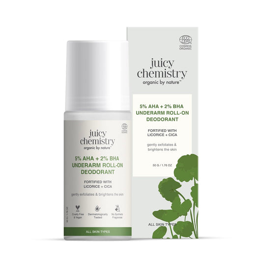 Juicy Chemistry Underarm Roll-On 5% AHA & 2% BHA, 50ml