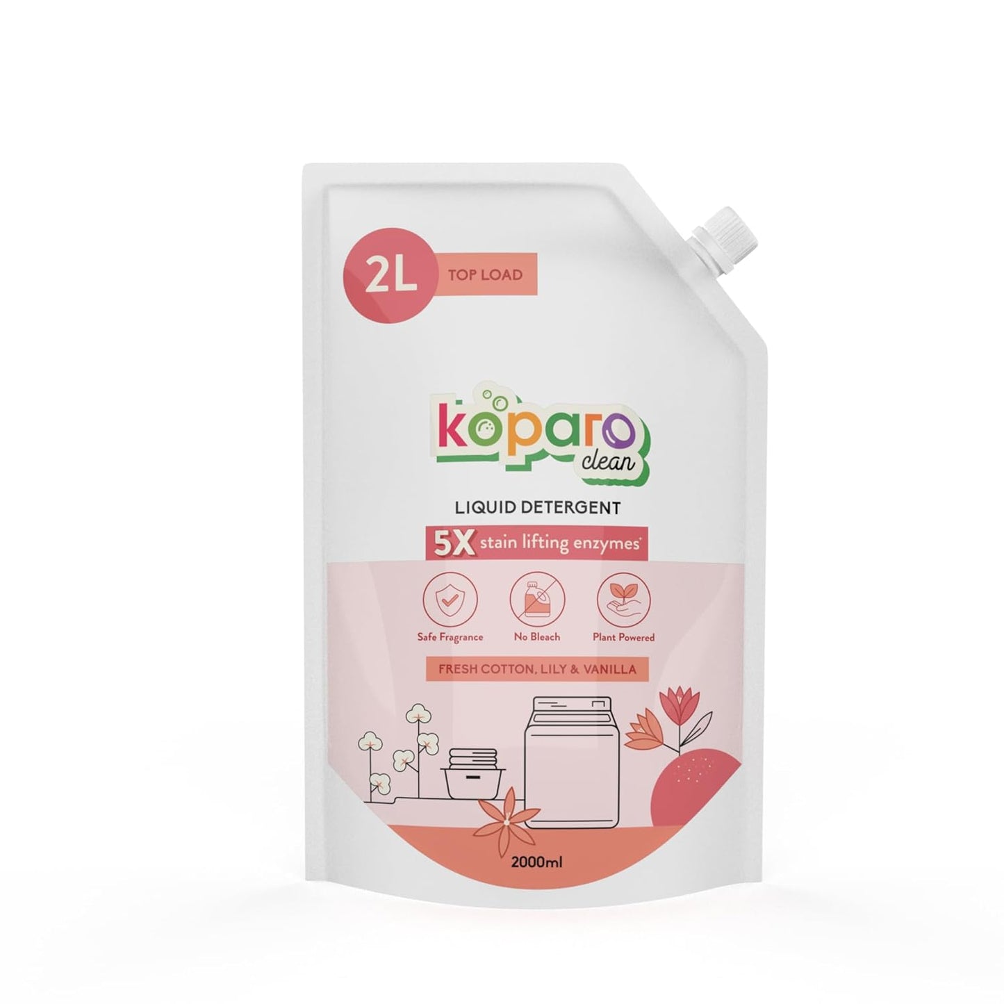 Natural Laundry Liquid Detergent | 2 Litres | Lily & Vanilla