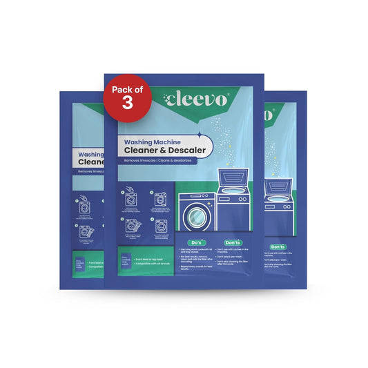 Cleevo Washing Machine Cleaner Powder/Descaler | (Pack of 3) | Front & Top Load Safe