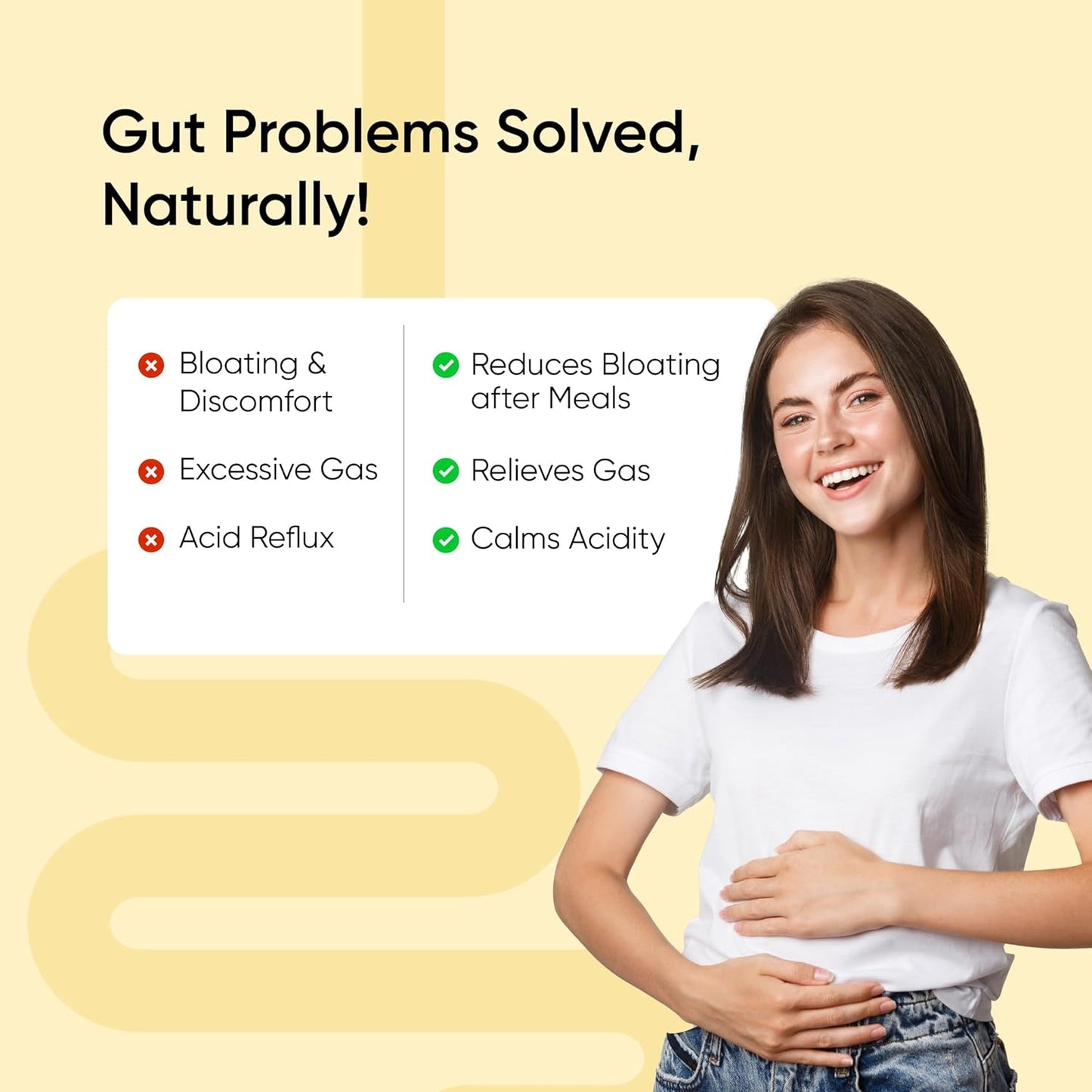 Gut Health Effervescent ( 40 Tablets ) With Herbs Mulethi & Ginger