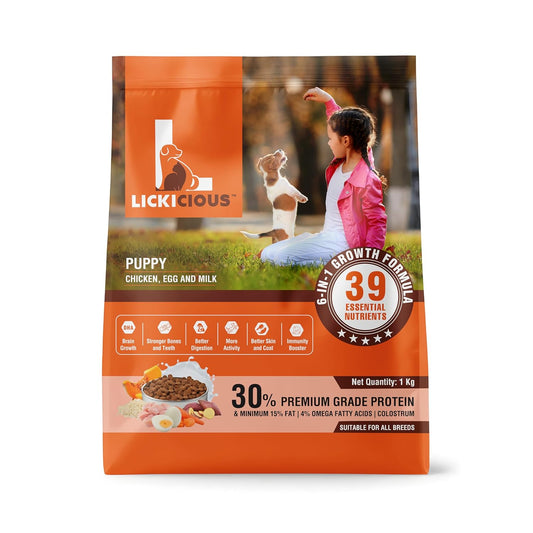 Dry Dog Food Puppy 1kg ( 39 Essential Nutrients )