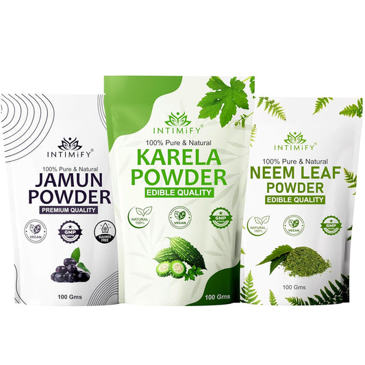 Neem, Karela Powder, Jamun Seed Powder (100 Gms X 3 Pack)