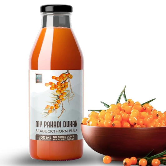 Himalayan Sea Buckthorn Pulp Concentrate 300ml I No Added Sugar | Supports Skin & Heart Health