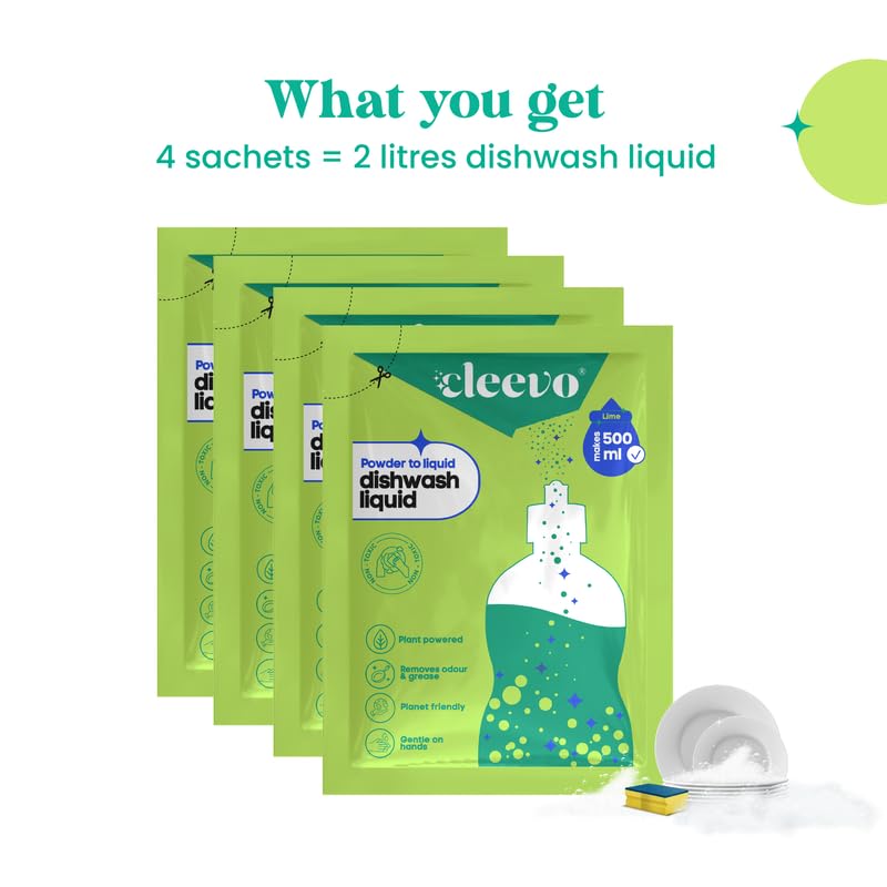 Cleevo Liquid Dishwash Gel - 2 Litre Refill Pack