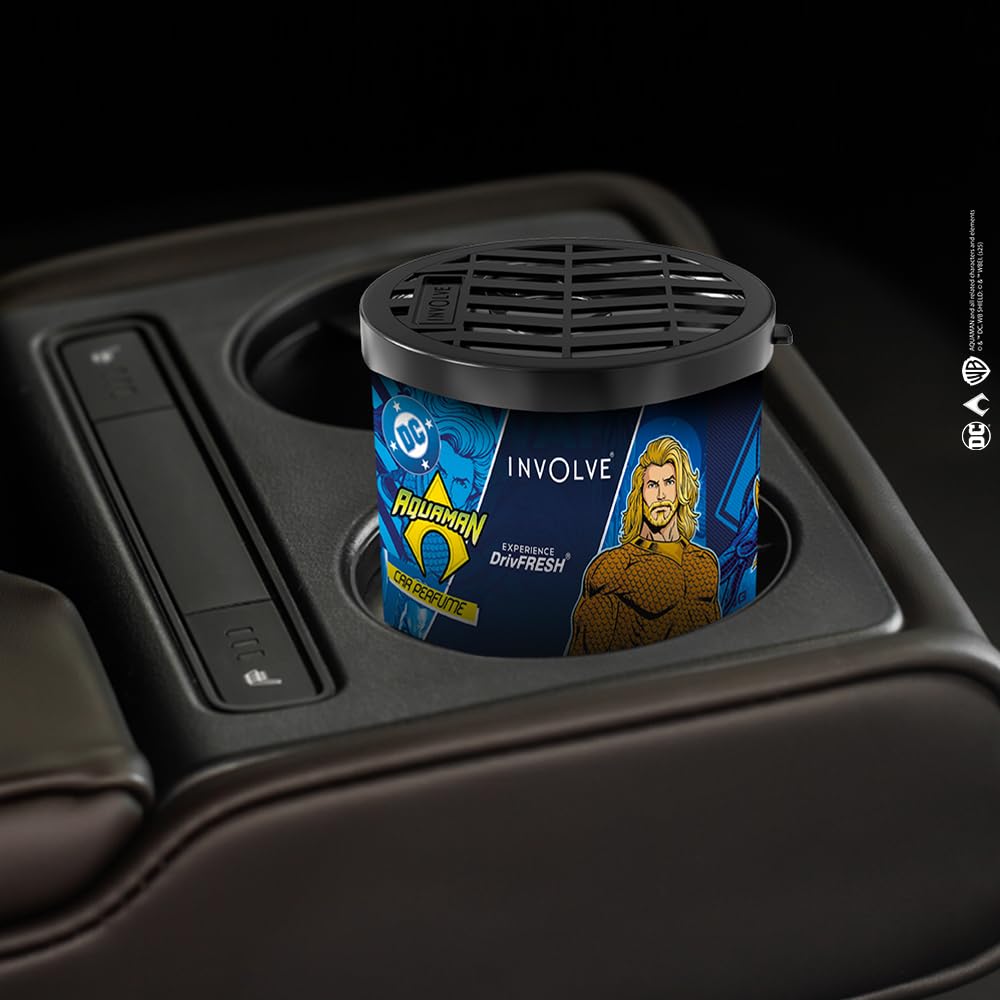 Involve Your Senses Aquaman Tin Can Fiber Car Perfume | 40gm