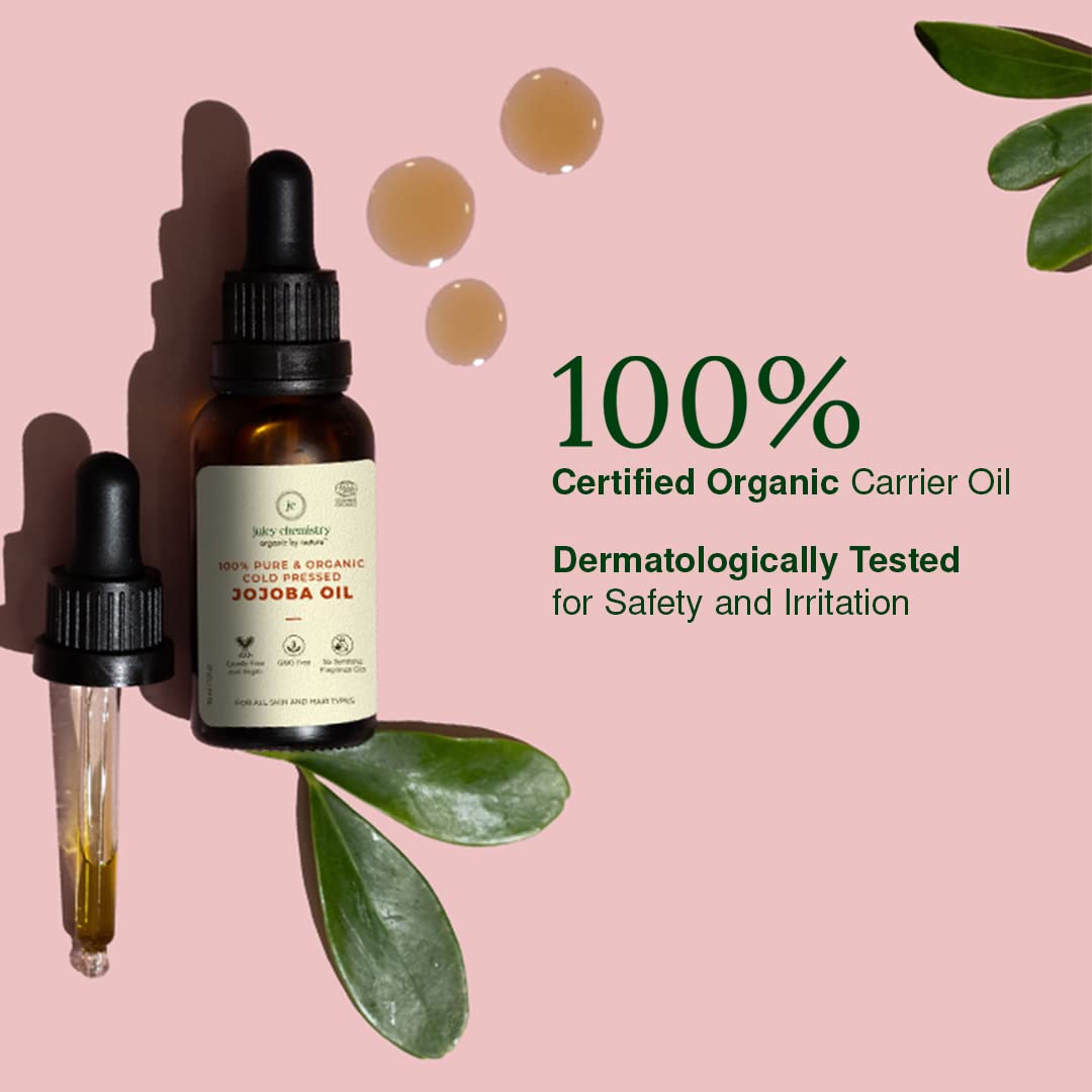 Organic Jojoba Oil, 30 ml | 100% Pure, Cold Pressed & Virgin