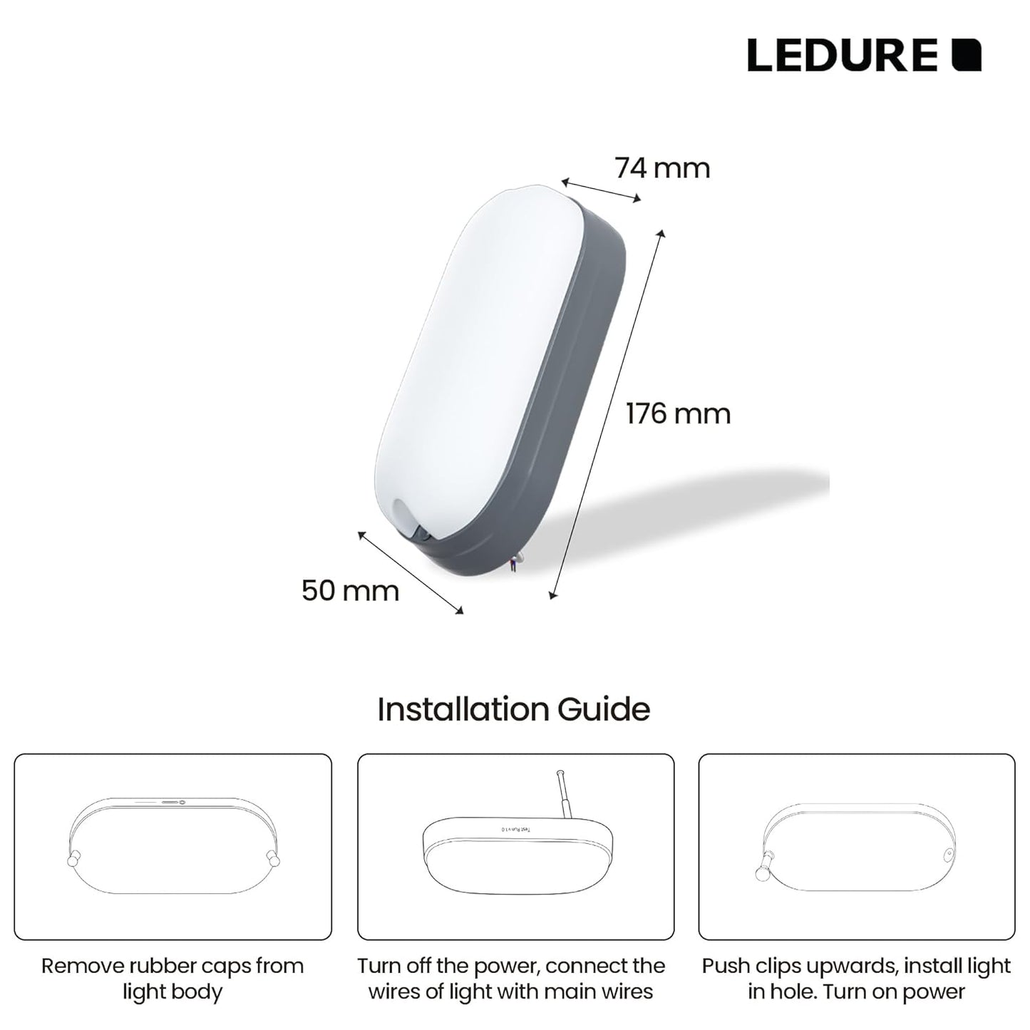 LEDURE 10W Zyro LED Bulkhead Light