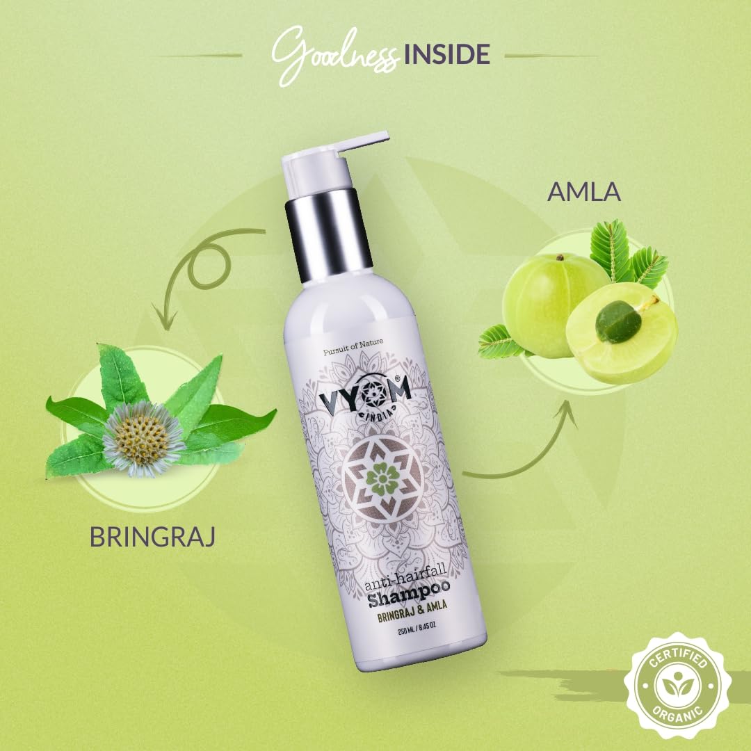 Anti-Hairfall Shampoo 250ml | Bhringraj & Amla with Reetha & Shikakai | 250ml