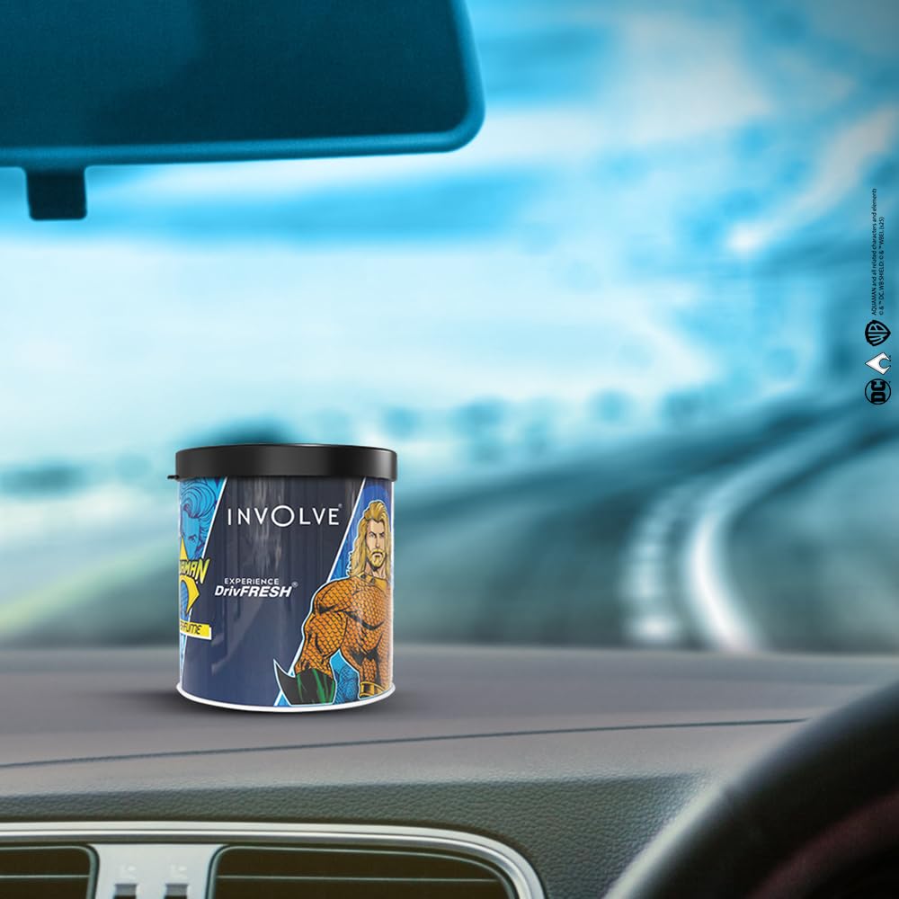 Involve Your Senses Aquaman Tin Can Fiber Car Perfume | 40gm