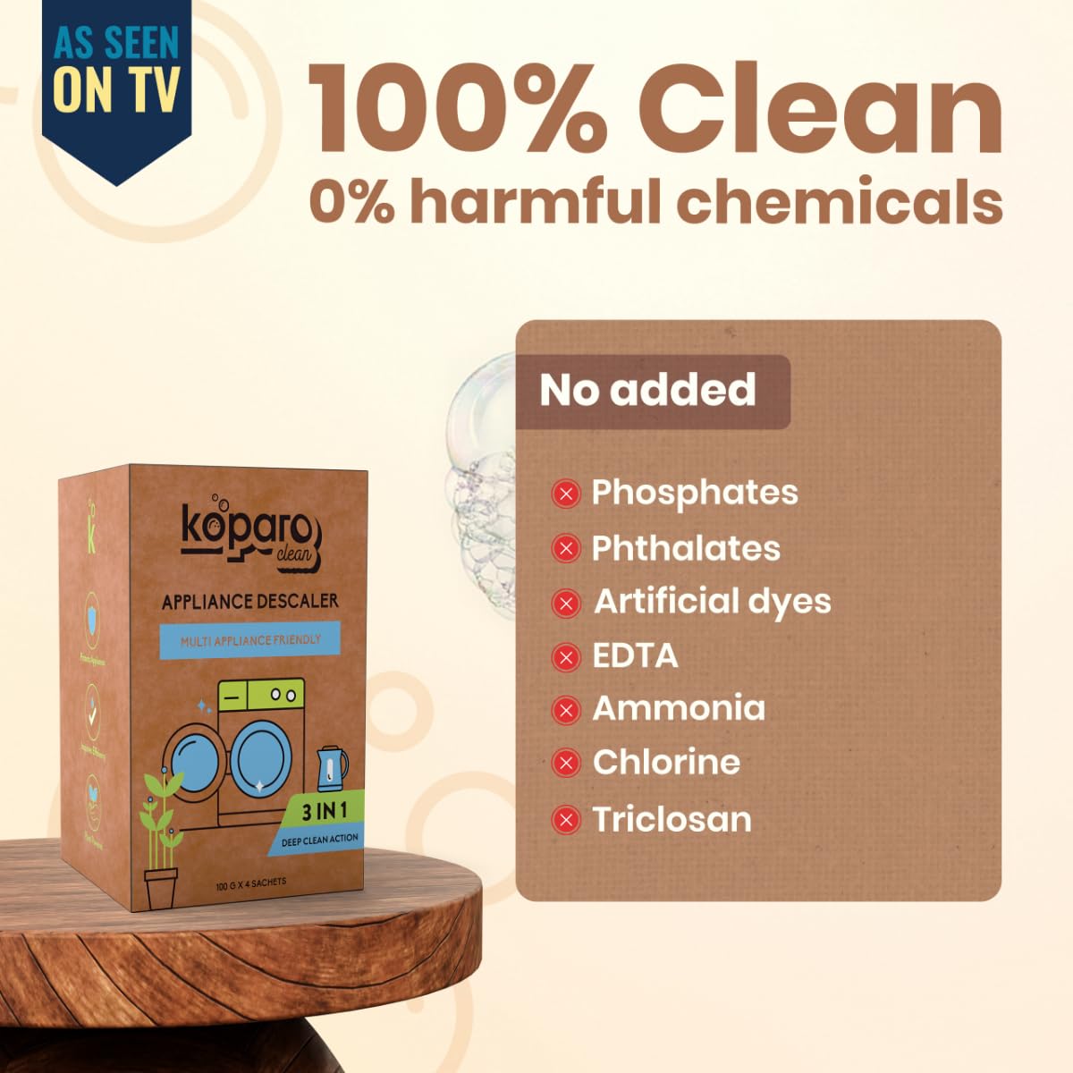 Koparo Multi-Use Appliance Descaler | Pack of 4-100g each