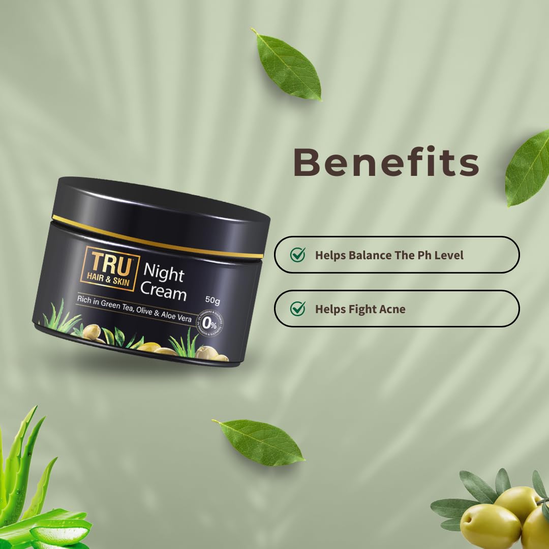TRU HAIR & SKIN Niacinamide Night Cream (50 g)