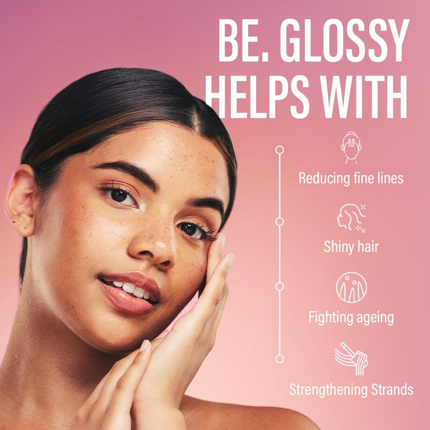 Be. Glossy Hair Supplements | For Hair Growth & Nail Strength| 60 Capsules