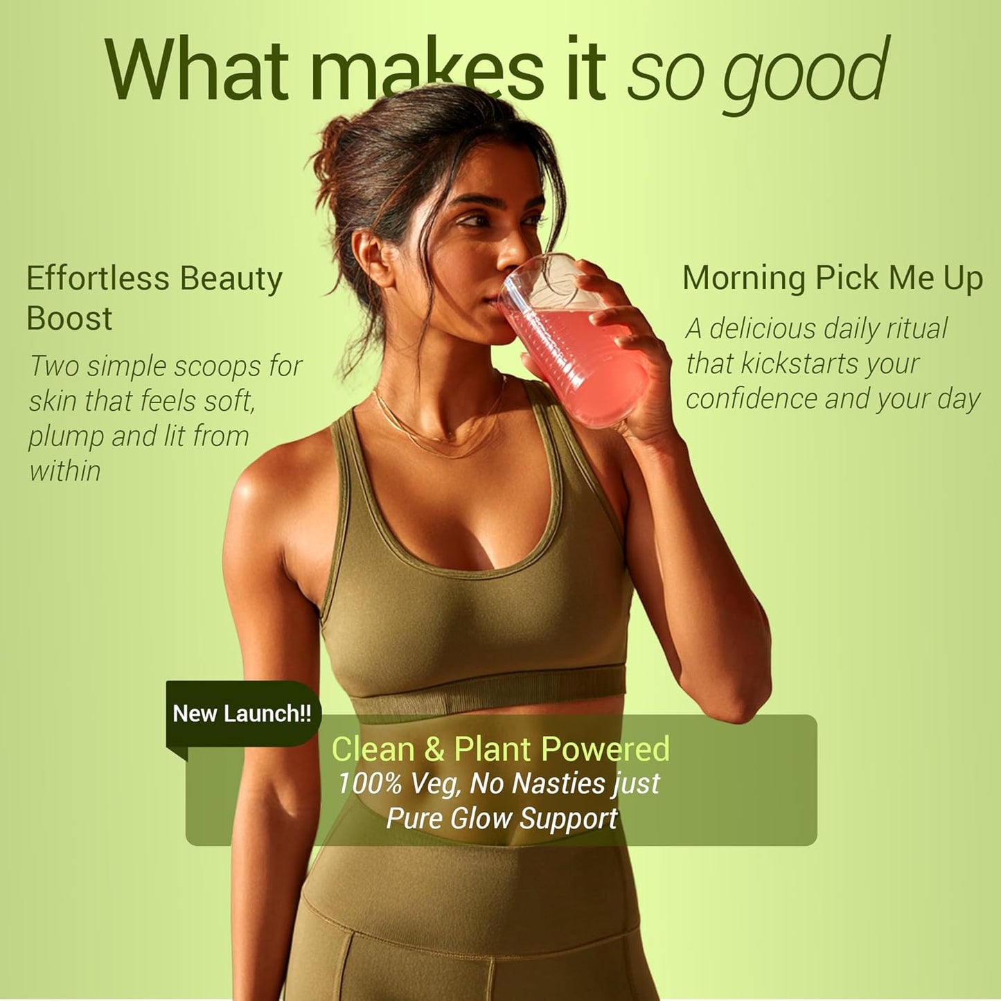 Be. Veg Collagen Powder for Women & Men | For Skin Glow, Hydration, Hair & Nail Health | 300g Mix-Fruit Flavour