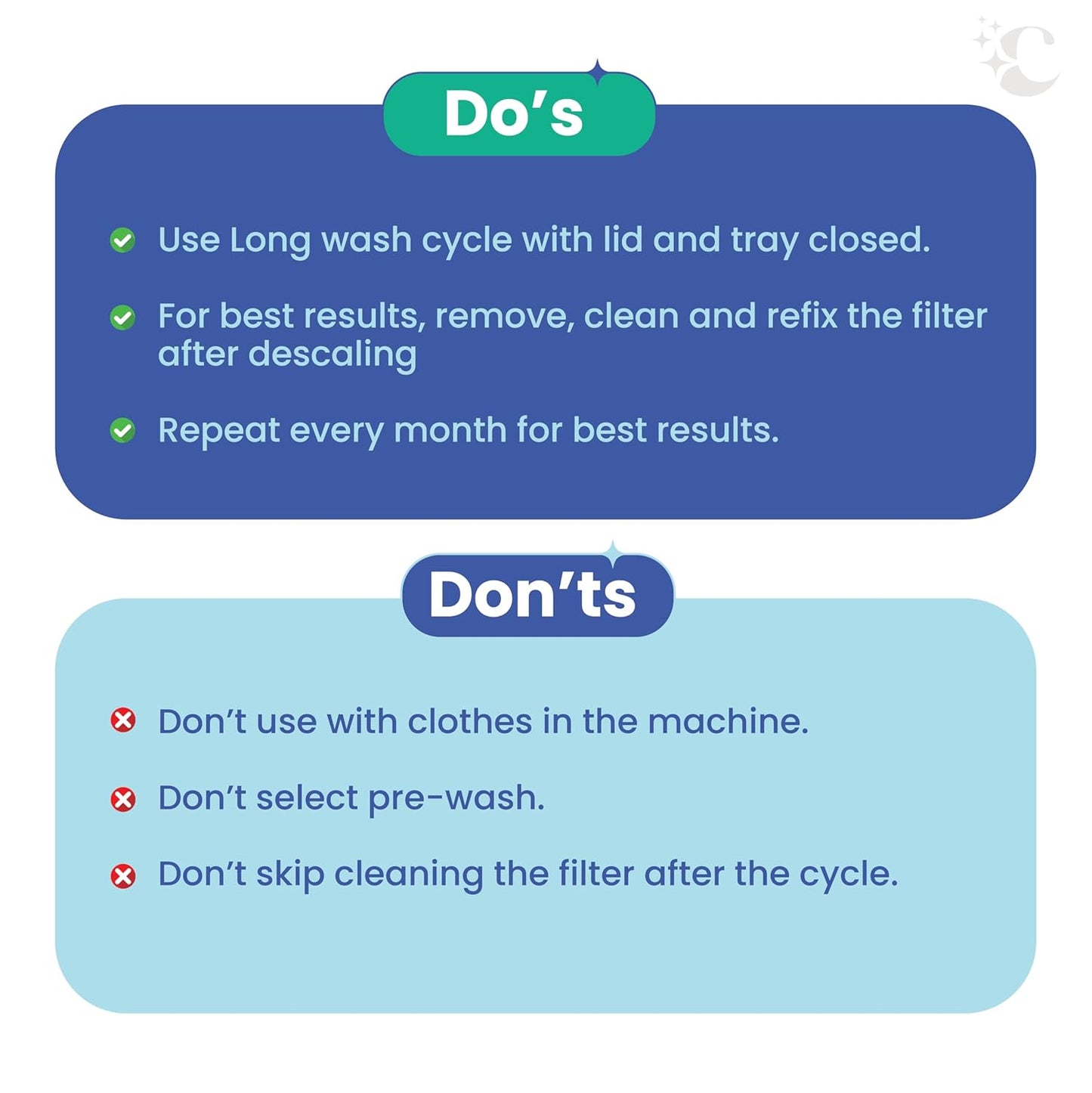 Cleevo Washing Machine Cleaner Powder/Descaler | (Pack of 3) | Front & Top Load Safe