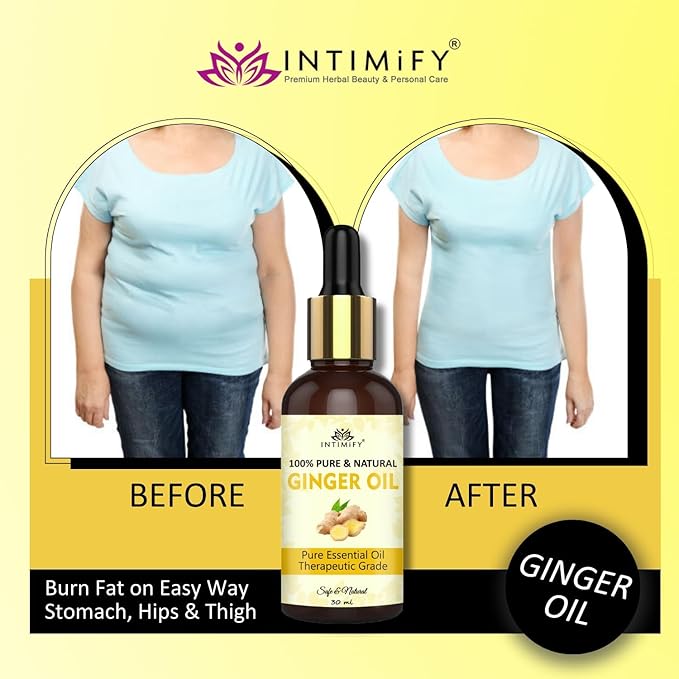 INTIMIFY Ginger Oil For Weight Loss Belly Fat, Fat Loss Oil (30ml)