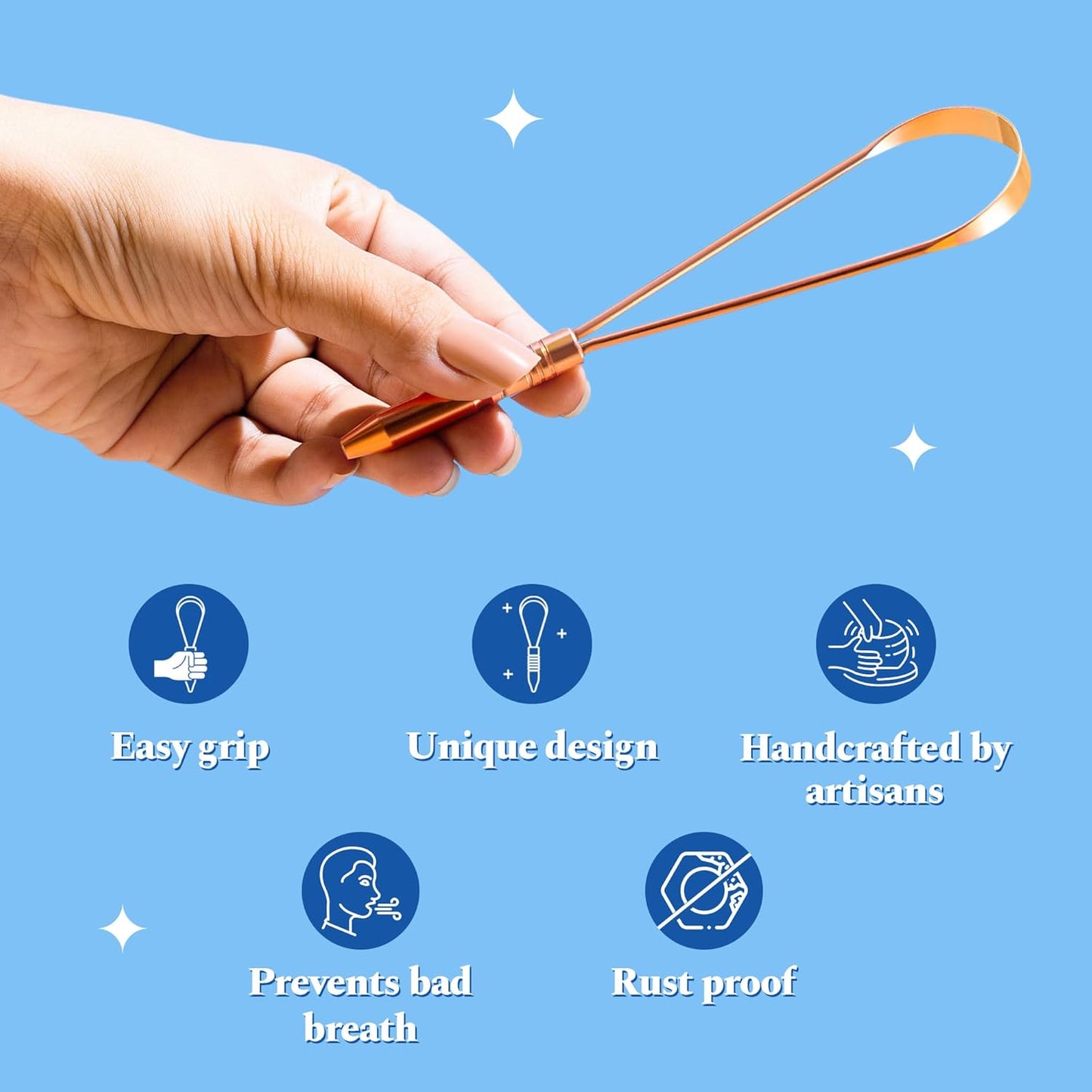 Perfora Copper Tongue Cleaner for Men and Women