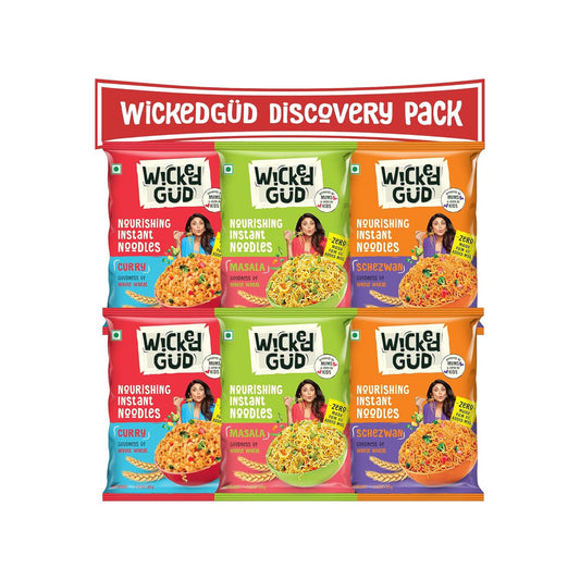 Nourishing Instant Noodles Range (Discovery Pack of 6, 69 Grams Each)
