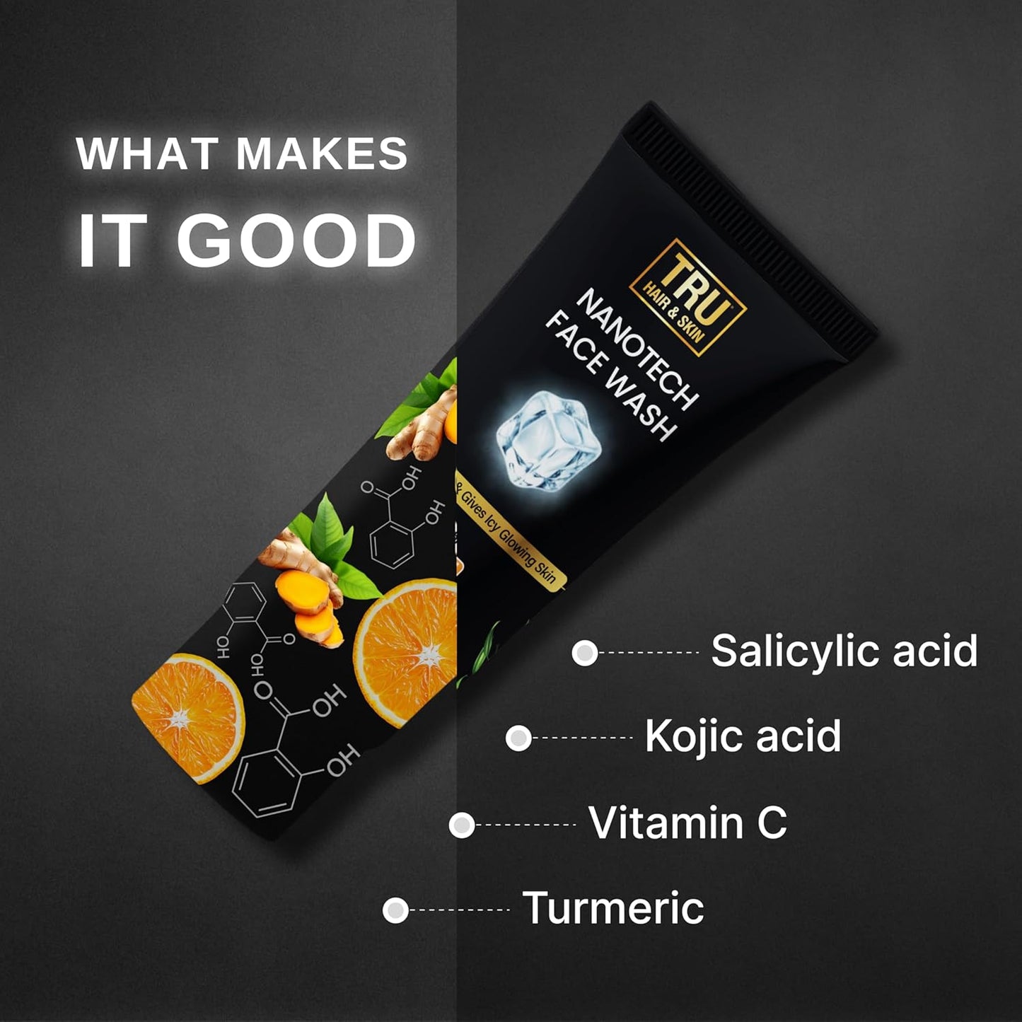 Tru Hair & Skin Nanotechnology Facewash with 2% Salicylic Acid and Tea Tree-100ml