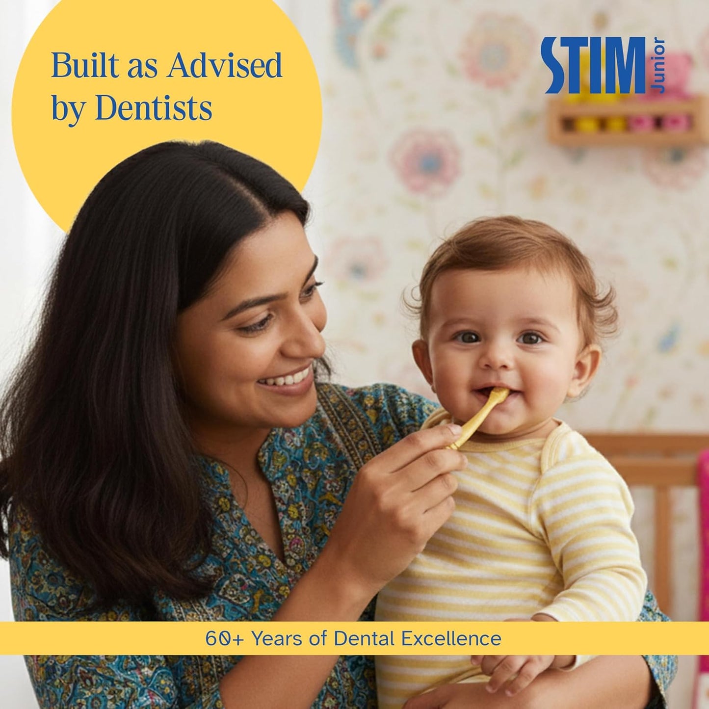 STIM Junior Toddler Kit - 2-in-1 Baby Toothbrush Set