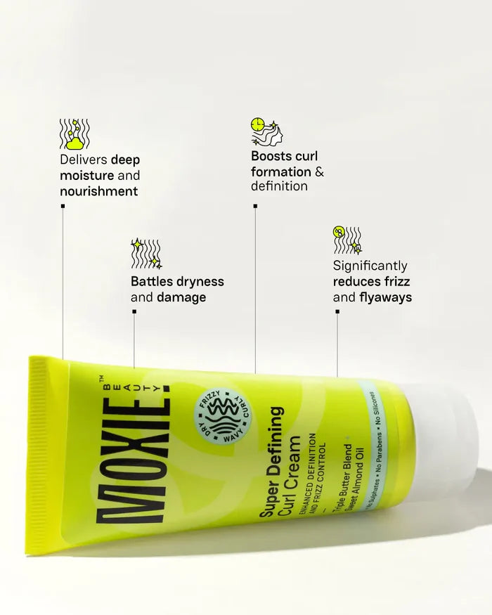 Super Defining Curl Cream: 96% Hair Moisture Retained | Toxin Free | Travel Size Hair Cream  (50 ml)