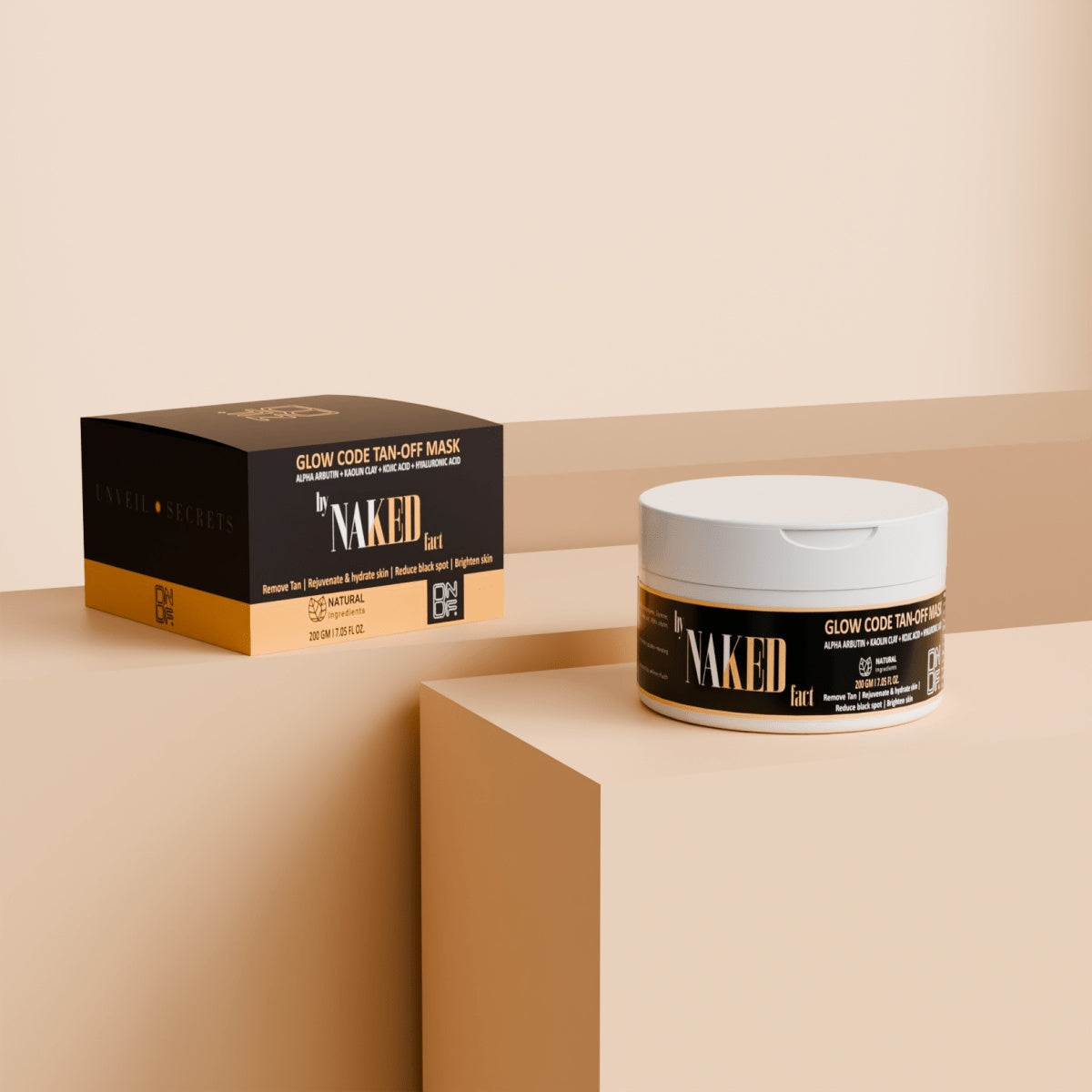 By naked fact Glow code tan-off mask | 200g