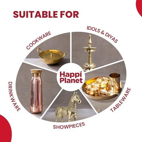 Happi Planet Copper, Bronze & Brass Cleaner Spray | 500 ML