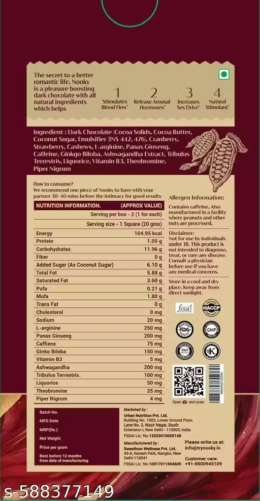 Tempting Delights For uplifing mood (Pack of 1) | Luxury Dark Chocolate ( 40g )