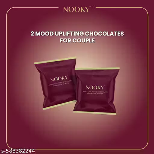 Nooky Mini Bites for Men and Women Premium Mood-Uplifting Dark Chocolate and FREE Saucy Scratch Card  (Set of 1)